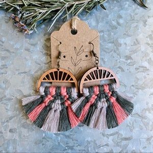 Handmade macrame earrings